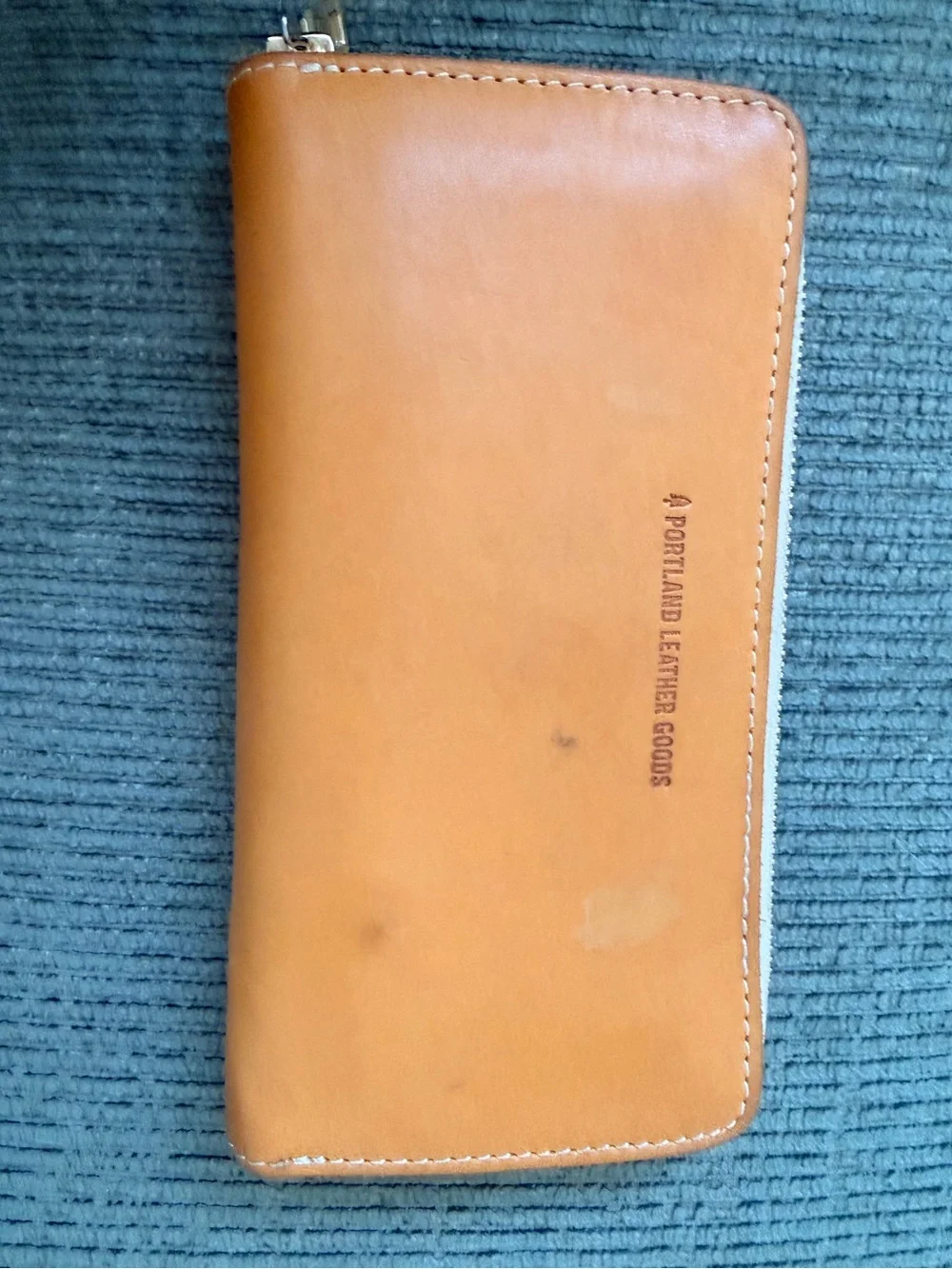 Portland Leather Tan Zip-Around Leather Wallet
